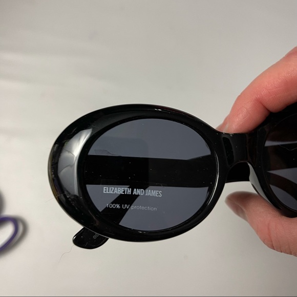 Elizabeth and James McKinley Oval Sunglasses in Black - Picture 2 of 5